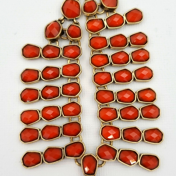 Lucky Brand Dark Orange Rhinestone Necklace - Picture 3 of 7